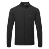 TravisMathew Interlude Full Zip Golf Jacket 1 TravisMathew Interlude Full Zip Golf Jacket -Golf Apparel Store Travis Mathew SS21 Interlude Sweater Jacket 1MT003 0BLK Code SWTRA018 M Black Front