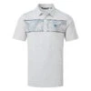 TravisMathew Make Camp Golf Polo Shirt 2 TravisMathew Make Camp Golf Polo Shirt -Golf Apparel Store Travis Mathew SS21 Make Camp Golf Polo Shirt 1MW145 Code SHTRA048 Heather Light Grey Front