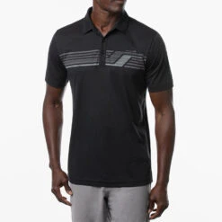 TravisMathew River Basin Golf Polo Shirt -Golf Apparel Store Travis Mathew SS21 River Basin Golf Polo Shirt 1MW150 SHTRA059 L Black Model 1