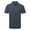 TravisMathew The Heater Golf Polo Shirt Black -Golf Apparel Store Travis Mathew SS21 The Heater Golf Polo Shirt 1MW395 Code SHTRA036 M Vintage Indigo Black Front