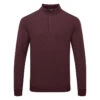 TravisMathew Cloud 2.0 1/4 Zip Golf Sweater 1 TravisMathew Cloud 2.0 1/4 Zip Golf Sweater -Golf Apparel Store Travis Mathew SS22 Cloud Quaterzip 2.0 Sweater 1MS309 Code SWTRA014 Heather Dark Red Front