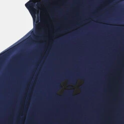 Under Armour Fleece 1/4 Zip Golf Sweater -Golf Apparel Store Under Armour AW22 1 4 Zip Sweater 1373358 410 SWUND174 XXL Midnight Navy Black Model 2