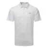 Under Armour Playoff 2.0 Flag Print Golf Polo Shirt -Golf Apparel Store Under Armour AW22 Playoff 2.0 Flag Print Polo Shirt 1327037 146 SHUND301 L White Halo Gray Steel Front