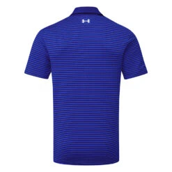 Under Armour Playoff 2.0 Hollen Stripe Golf Polo Shirt -Golf Apparel Store Under Armour AW22 Playoff 2.0 Hollen Stripe Polo Shirt 1327037 489 SHUND298 Bauhaus Blue Versa Blue Oxford Blue Back