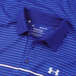 Under Armour Playoff 2.0 Hollen Stripe Golf Polo Shirt -Golf Apparel Store Under Armour AW22 Playoff 2.0 Hollen Stripe Polo Shirt 1327037 489 SHUND298 Bauhaus Blue Versa Blue Oxford Blue Detail