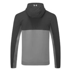Under Armour Storm Daytona Full Zip Hoodie -Golf Apparel Store Under Armour AW22 Storm Daytona Full Zip Sweater 1373412 012 SWUND184 Pitch Gray Black Reflective Back