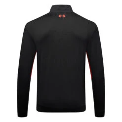 Under Armour Storm 1/2 Zip Golf Sweater 10 Under Armour Storm 1/2 Zip Golf Sweater -Golf Apparel Store Under Armour AW22 Storm Midlayer 1 2 Zip Sweater 1370119 003 SWUND177 S Black Radio Red Radio Red Back