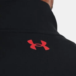 Under Armour Storm 1/2 Zip Golf Sweater 12 Under Armour Storm 1/2 Zip Golf Sweater -Golf Apparel Store Under Armour AW22 Storm Midlayer 1 2 Zip Sweater 1370119 003 SWUND177 S Black Radio Red Radio Red Model 2