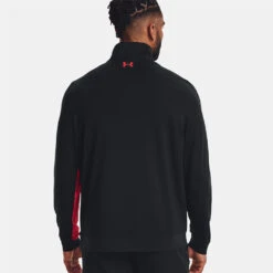 Under Armour Storm 1/2 Zip Golf Sweater 13 Under Armour Storm 1/2 Zip Golf Sweater -Golf Apparel Store Under Armour AW22 Storm Midlayer 1 2 Zip Sweater 1370119 003 SWUND177 S Black Radio Red Radio Red Model 3