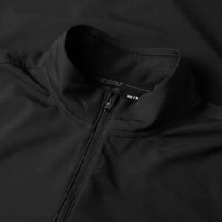 Under Armour Storm Windstrike 1/2 Zip Golf Wind Top -Golf Apparel Store Under Armour AW22 Storm Windstrike 1 2 Zip Wind Top 1370156 001 WTUND084 S Black Jet Gray Detail