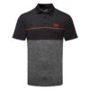 Under Armour Playoff 2.0 Low Round Golf Polo Shirt -Golf Apparel Store Under Armour Playoff 2 0 Low Round Golf Polo Shirt SHUND295 Black Steel Bolt Red Front