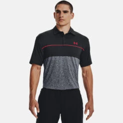 Under Armour Playoff 2.0 Low Round Golf Polo Shirt 11 Under Armour Playoff 2.0 Low Round Golf Polo Shirt -Golf Apparel Store Under Armour Playoff 2 0 Low Round Golf Polo Shirt SHUND295 Black Steel Bolt Red Model 1