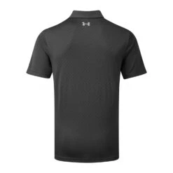 Under Armour Performance Printed Golf Polo Shirt -Golf Apparel Store Under Armour SS22 Performance Printed Golf Polo Shirt Jet Gray black Black 1361857 010 Back