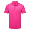 Under Armour Performance 3.0 Golf Polo Shirt -Golf Apparel Store Under Armour SS23 Performance Polo 3.0 Shirt 1377374 652 SHUND311 S Rebel Pink Black Front