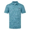 Under Armour Playoff 3.0 Palm Sketch Stripe Golf Polo Shirt 1 Under Armour Playoff 3.0 Palm Sketch Stripe Golf Polo Shirt -Golf Apparel Store Under Armour SS23 Playoff 3.0 Palm Sketch Polo Shirt 1378677 400 SHUND328 S Still Water Static Blue Black Front