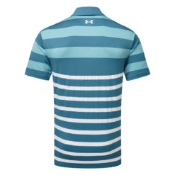 Under Armour Playoff 3.0 Rugby YD Golf Polo Shirt 7 Under Armour Playoff 3.0 Rugby YD Golf Polo Shirt -Golf Apparel Store Under Armour SS23 Playoff 3.0 Rugby YD Stripe Polo Shirt 1378676 414 SHUND321 S Static Blue Still Water White Back