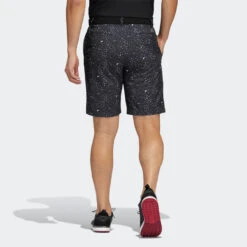 Adidas Ultimate 365 Flag Print Golf Shorts 12 Adidas Ultimate 365 Flag Print Golf Shorts -Golf Apparel Store adidas SS22 Ultimate 365 Flag Print Golf Shorts HC5577 Black Grey Three White Model 2