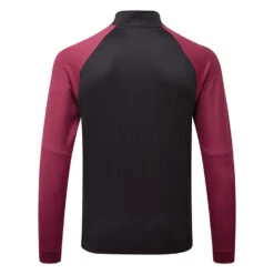 Adidas Colour Block 1/4 Zip Golf Sweater 7 Adidas Colour Block 1/4 Zip Golf Sweater -Golf Apparel Store adidas SS22 Colour Block 1 4 Zip Golf Sweater HE5451 Black Legacy Burgundy Back