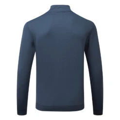 Adidas Primegreen UPF Lightweight 1/4 Zip Golf Sweater -Golf Apparel Store adidas SS22 Primegreen UPF Lightweight 1 4 Zip Golf Sweater Crew HF2974 Navy White Back