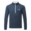 Adidas Primegreen UPF Lightweight 1/4 Zip Golf Sweater 2 Adidas Primegreen UPF Lightweight 1/4 Zip Golf Sweater -Golf Apparel Store adidas SS22 Primegreen UPF Lightweight 1 4 Zip Golf Sweater Crew HF2974 Navy White Front
