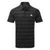 Adidas Two Colour Stripe Primegreen Golf Polo Shirt -Golf Apparel Store adidas SS22 Two Colour Stripe Primegreen Golf Polo Shirt Black Grey Six HI5180 SHADI659 Front