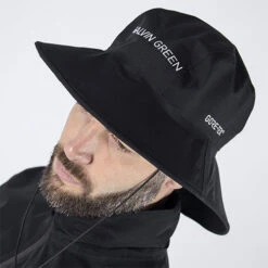 Galvin Green Aqua Waterproof Golf Hat -Golf Apparel Store aquawaterproofhatblack model 1