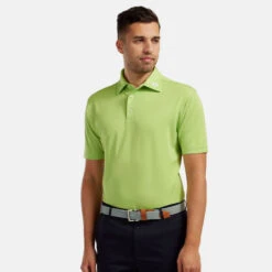 FootJoy Stretch Pique Solid Golf Polo Shirt 11 FootJoy Stretch Pique Solid Golf Polo Shirt -Golf Apparel Store footjoy pique ss shirt ath 91818 lime Model 1